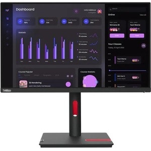 Lenovo ThinkVision T24i-30 24" Class Full HD LCD Monitor - 16:9 - 60.5 cm (23.8") Viewable - In-plane Switching (IPS) Tech