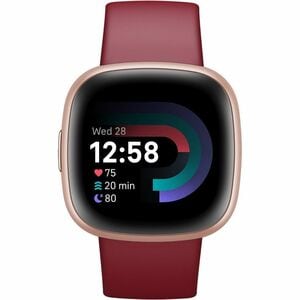 Fitbit Versa 4 Smart Watch - Beet Juice, Copper Rose Body Color - Aluminium Body Material - Heart Rate Monitor, Pulse Oxim