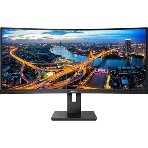 Philips 345B1C 34" Class Curved Screen Gaming LCD Monitor - 21:9 - Black - 86.4 cm (34") Viewable - Vertical Alignment (VA