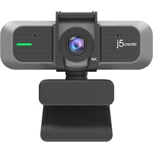j5create JVU430 Webcam - 8 Megapixel - 60 fps - Black, Silver - 1 Pack(s) - 3840 x 2160 Video - CMOS Sensor - 94° Angle - 