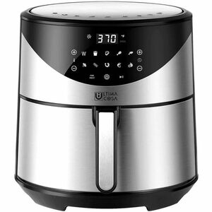 Ultima Cosa Presto Luxe Grande 8L / 8.5QT Air Fryer - 8.04 L Oil - 2.72 kg Food - Stainless Steel, Silver, Black