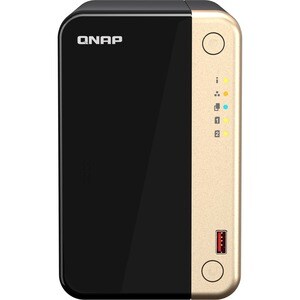 Sistema di memorizzazione SAN/NAS QNAP Turbo NAS TS-264-8G - 2 x Vani totali - 4 GB Capacità memoria Flash Celeron Quad co