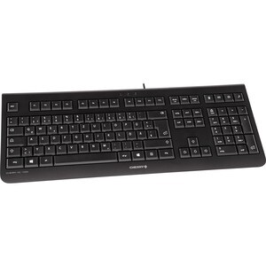 CHERRY Keyboard - Cable Connectivity - USB Interface - Switzerland - Black - LPK Keyswitch - 109 Key(s) - Browser, Email, 