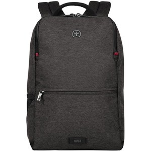 Wenger MX Reload Carrying Case (Backpack) for 10" to 16" Notebook, Tablet - Heather Gray - Water Resistant Zipper - Polyes
