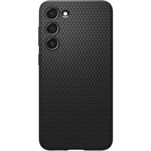Spigen Liquid Air Case for Samsung Galaxy S23 Smartphone - Geometric Design - Matte Black - Drop Resistant, Anti-slip, Sho