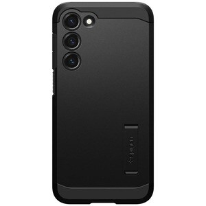 Spigen Tough Armor Case for Samsung Galaxy S23 Smartphone - Black - Drop Resistant - Thermoplastic Polyurethane (TPU), Pol