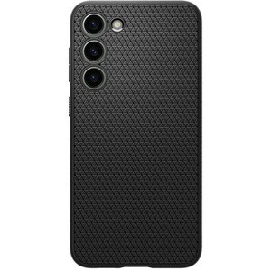 Spigen Liquid Air Case for Samsung Galaxy S23 Smartphone - Matte Textured, Geometric Design - Matte Black - Anti-slip, Dro
