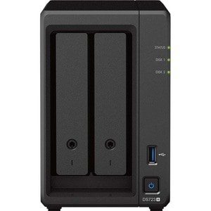 Synology DiskStation DS723+ 2 x Total Bays SAN/NAS Storage System Ryzen R1600 Dual-core (2 Core) - 2 GB RAM - DDR4 SDRAM D