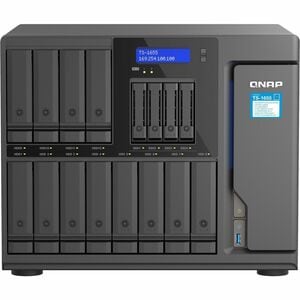 QNAP Turbo NAS TS-1655-8G 12 x Gesamtzahl Einschübe SAN/NAS-Speichersystem - 5 GB Größe Flash-Speicher - Intel Atom C5125 