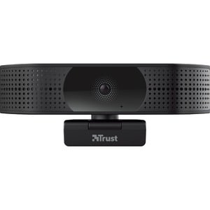 Trust - Webcam - 30 fps - Schwarz - USB 2.0 - 3840 x 2160 Pixel Videoauflösung - Autofokus - 74° Angle - Mikrofon - Comput