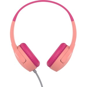 Belkin SOUNDFORM Mini Wired On-ear, Over-the-head Stereo Headset - Pink - Binaural - Ear-cup - 121.9 cm Cable - Mini-phone