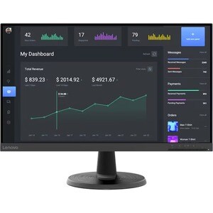 Lenovo C24-40 24" Class Full HD LCD Monitor - 16:9 - Raven Black - 60.5 cm (23.8") Viewable - Vertical Alignment (VA) - 19