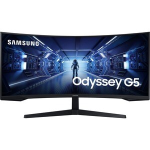 Samsung Odyssey G5 C34G55TWWP 34" Class UW-QHD Curved Screen Gaming LCD Monitor - 21:9 - 86.4 cm (34") Viewable - Vertical