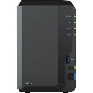 Synology DiskStation DS223 2 x Total Bays SAN/NAS Storage System - Realtek RTD1619 Quad-core (4 Core) 1.70 GHz - 2 GB RAM 