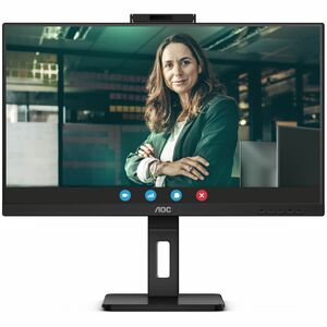 AOC 24P3QW 24" Class Webcam Full HD LED Monitor - 16:9 - Black - 60.5 cm (23.8") Viewable - In-plane Switching (IPS) Techn
