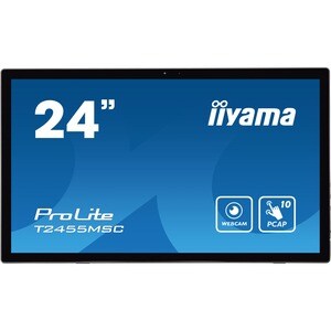 iiyama ProLite 24 Zoll Class LCD-Touchscreen-Monitor - 16:9 Format - 5 ms Reaktionszeit - Webcam - 60,5 cm (23,8 Zoll) Vie