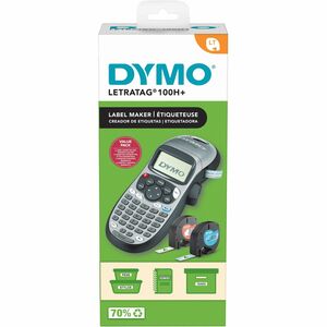 Dymo LetraTag 100H Plus Handheld Label Maker - Direct Thermal - 5 Font Size - Label - Silver - Handheld - Underline, Auto 