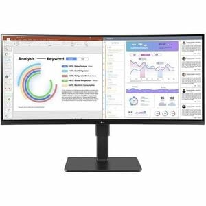 Monitor LCD LG Ultrawide 34BQ77QC-B 863,6 mm (34") Class Webcam UW-QHD Schermo curvo - 21:9 - Nero tessuto - 86,4 cm (34")