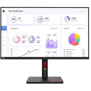 Lenovo ThinkVision T32p-30 32 Zoll Class 4K UHD LED-Monitor - 16:9 Format - Schwarz - 80 cm (31,5 Zoll) Viewable - IPS-Tec