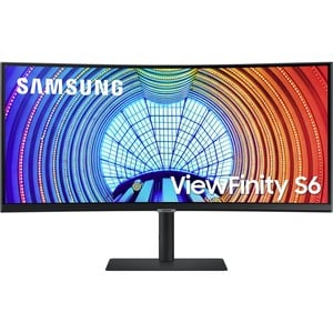 Samsung ViewFinity S6 S34A650UBU 34" Class UW-QHD Curved Screen LCD Monitor - 21:9 - Black - 86.4 cm (34") Viewable - Vert