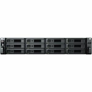 Synology RackStation RS2423RP+ 12 x Total Bays SAN/NAS Storage System - AMD Ryzen V1780B Quad-core (4 Core) 3.35 GHz - 8 G