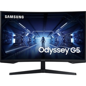 Samsung Odyssey G5 C27G55TQBU 27" Class WQHD Curved Screen Gaming LCD Monitor - 16:9 - Black - 68.6 cm (27") Viewable - Ve