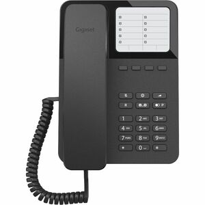 Gigaset DESK 400 Standard-Telefon - Wandmontierbar, Desktop - Schwarz - Hörhilfen-kompatibel