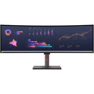 Moniteur LED Lenovo ThinkVision P49W-30 49" Class Dual Quad HD (DQHD) Écran incurvé - 32:9 - 124,5 cm (49") Viewable - Tec