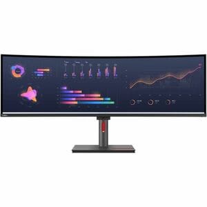 Lenovo ThinkVision P49W-30 49" Class Dual Quad HD (DQHD) Curved Screen LED Monitor - 32:9 - 124.5 cm (49") Viewable - In-p