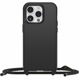 OtterBox React Carrying Case Apple iPhone 14 Pro Smartphone - Black - Drop Resistant - Nylon, Plastic Body - Neck Strap