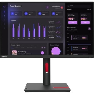 Lenovo ThinkVision T24i-30 24" Class Full HD LCD Monitor - 16:9 - 60.5 cm (23.8") Viewable - In-plane Switching (IPS) Tech
