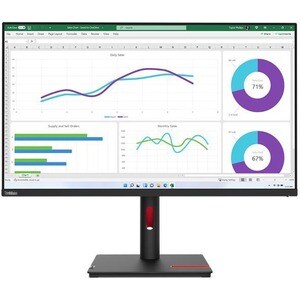 Lenovo ThinkVision T32h-30 32" Class WQHD LCD Monitor - 16:9 - Raven Black - 80 cm (31.5") Viewable - In-plane Switching (