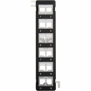 Eaton Tripp Lite Series 12-Port Wall-Mount Patch Panel for UTP Keystone Jacks, Rotatable Modules, TAA - 12 Port(s) - Black