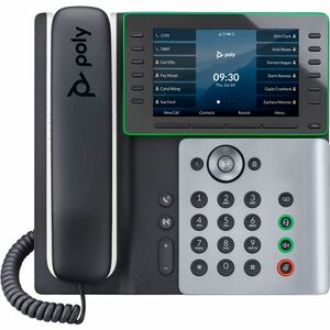 Poly Edge E550 IP Phone - Corded - Corded - NFC, Wi-Fi, Bluetooth - Desktop - VoIP - IEEE 802.11a/b/g/n - 2 x Network (RJ-