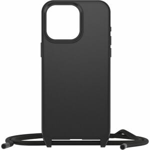 OtterBox React Carrying Case Apple iPhone 15 Pro Max Smartphone - Black - Drop Resistant - Nylon, Plastic Body - Neck Stra