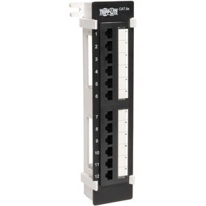 Tripp Lite series N050-012 12 Port(s) Network Patch Panel - TAA Compliant - 12 x RJ-45 - 12 x RJ-11 - Wall Mountable