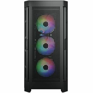 COUGAR CGR-5AD1B-RGB Gabinete para computadora gamer - Mini ITX, Micro ATX, ATX, SSI CEB, EATX Placa base admitida - Media
