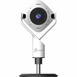 j5create JVU368-N Webcam - 5 Megapixel - 30 fps - Black, White - USB Type A/USB Type C - 1 Pack(s) - TAA Compliant - Full 