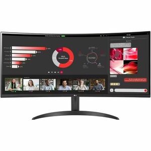 LG Ultrawide 34WR50QC-B 34" Class UW-QHD Curved Screen Gaming LCD Monitor - 21:9 - Black - 86.4 cm (34") Viewable - Vertic