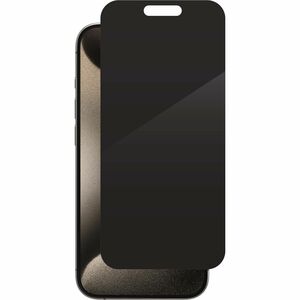 invisibleSHIELD Glass Elite Privacy Tempered Glass, Aluminosilicate Glass Privacy Screen Filter for iPhone 15 Pro - Clear 