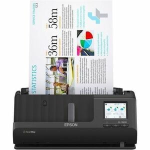 Epson C380W Sheetfed Scanner - 600 dpi Optical - 30-bit Color - 30 ppm (Mono) - 30 ppm (Color) - PC Free Scanning - Duplex