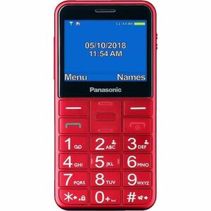 Panasonic Teléfono de fácil uso con pantalla de 2.4" brillante y de fácil lectura. Botones iluminados de gran tamaño. Func