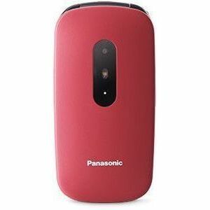 Panasonic KX-TU446 Feature Phone - 6.1 cm (2.4") TFT LCD 320 x 240 - 2G - Red - Flip - 1 SIM Support - SIM-free - 1000 mAh