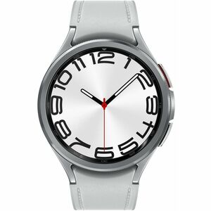 Samsung Galaxy Watch6 Classic (Bluetooth + 4G, 47mm) - 47 mm - Bluetooth - Silver - Leather Band Material - LTE