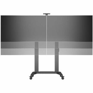 Carrello per schermo ITB - 135 kg Capacità - 4 Casters - Nero - 152,4 cm (60") a 279,4 cm (110") Screen Supported - Paesag
