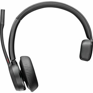 Poly Voyager 4300 UC 4310 Wired/Wireless Over-the-head, On-ear Mono Headset - Black - Microsoft Teams Certification - Goog