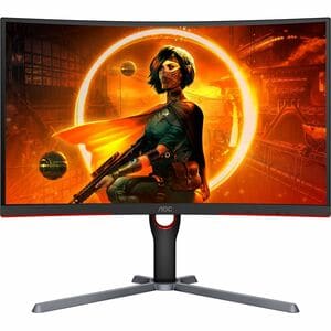 AOC CQ27G3Z 27" Class WQHD Curved Screen Gaming LED Monitor - 16:9 - Black, Red - 27" Viewable - Vertical Alignment (VA) -