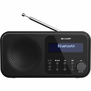 Sharp Tuner - Tragbar, Desktop - Schwarz - 20 x FM, 20 x DAB, 20 x DAB/DAB+ - Kabellos - Bluetooth - USB - Kopfhörer - 4 x