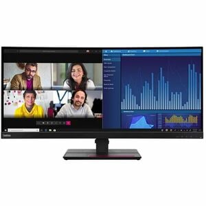 Lenovo ThinkVision P34w-20 34" Class UW-QHD Curved Screen LED Monitor - 21:9 - Raven Black - 86.6 cm (34.1") Viewable - In