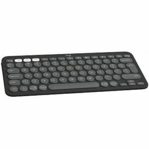 Logitech Pebble Keys 2 K380s Keyboard - Compact - Wireless Connectivity - USB Interface - English (US) - Tonal Graphite - 